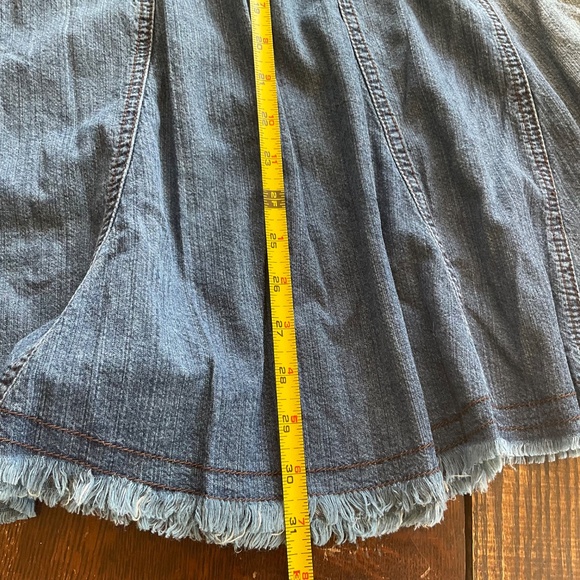 GEORGE COLLECTION  Long  Blue Jean skirt size 34 waist   Vintage - Picture 4 of 16